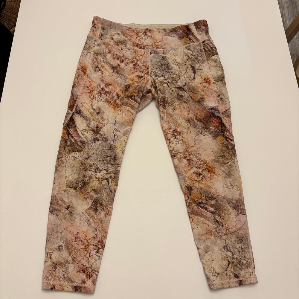 CALIA Carrie Underwood Womens XL Marble Print High Rise Leggings Yoga Pants